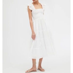 Hill House White Swiss Dot Dress